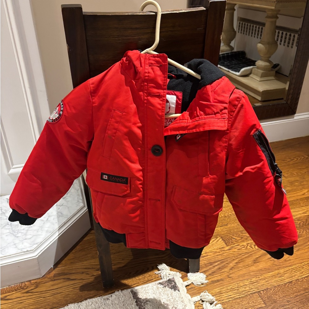 Canada Goose Kids Bright Red Puffer Coat